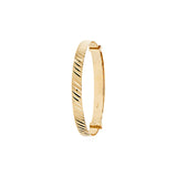 9CT YEL GOLD BABIES DIA CUT EXP 4MM BANGLE