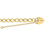 9CT YEL GOLD LADIES' 7.5 INCHES CHARM BRCLT