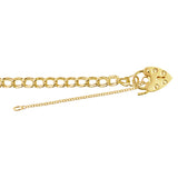 9CT YEL GOLD LADIES' 7.5 INCHES CHARM BRCLT