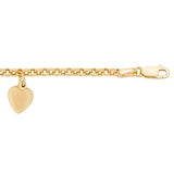9CT YEL GOLD LADIES' 7+¼ INCHES BRACELET