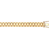 9CT YEL GOLD 8MM WATCH STRAP BRACLET