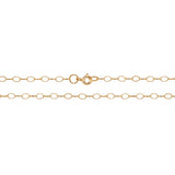 9CT YEL GOLD OVAL BELCHER CHAIN
