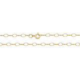 9CT YEL GOLD OVAL BELCHER CHAIN