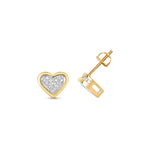 DIAMOND HEART STUDS