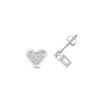 DIAMOND HEART STUDS