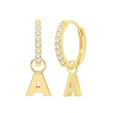 9CT YEL GOLD INITIAL EARRING CHARM