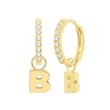 9CT YEL GOLD INITIAL EARRING CHARM