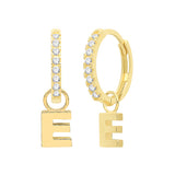9CT YEL GOLD INITIAL EARRING CHARM
