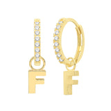 9CT YEL GOLD INITIAL EARRING CHARM