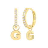 9CT YEL GOLD INITIAL EARRING CHARM