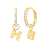 9CT YEL GOLD INITIAL EARRING CHARM