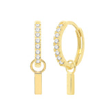 9CT YEL GOLD INITIAL EARRING CHARM