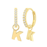 9CT YEL GOLD INITIAL EARRING CHARM