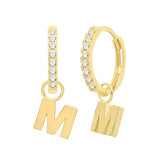 9CT YEL GOLD INITIAL EARRING CHARM