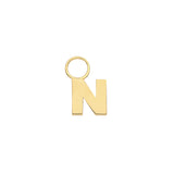 9CT YEL GOLD INITIAL EARRING CHARM