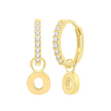 9CT YEL GOLD INITIAL EARRING CHARM