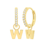 9CT YEL GOLD INITIAL EARRING CHARM