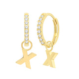 9CT YEL GOLD INITIAL EARRING CHARM