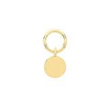 9CT YEL GOLD DISC EARRING CHARM