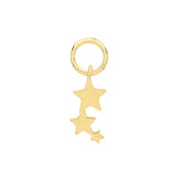 9CT YEL GOLD SHOOTING STAR EARRING CHARM