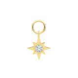 9CT YEL GOLD CZ STAR EARRING CHARM