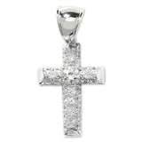 SILVER CZ CROSS PENDANT