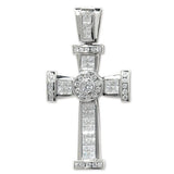 SILVER CZ CROSS PENDANT