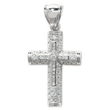 SILVER CZ CROSS PENDANT