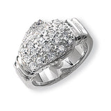 SILVER MEN'S BOXING GLOVE CZ RING