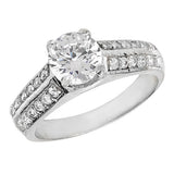 SILVER LADIES' CZ RING