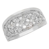 SILVER LADIES' CZ RING