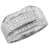 SILVER MEN'S CZ RING