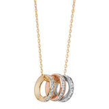 9CT YEL GOLD LADIES' E COL RINGS 18 INCH NECKLET