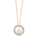 9CT YEL GOLD LADIES' 18 INCH CZ NECKLET