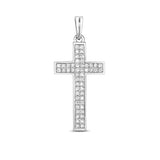 DIAMOND CROSS PAVE SET W/G