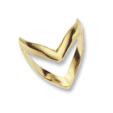 9CT YEL GOLD LADIES' WISHBONE RING