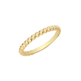 9CT YEL GOLD 2MM BOBBLE RING