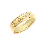 9CT YEL GOLD CELTIC CLADDAGH RING