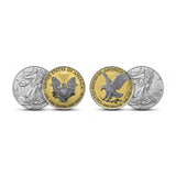 SET OF 2 AMERICAN EAGLE EXCLUSIVE SILVER COINS