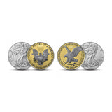 SET OF 2 AMERICAN EAGLE EXCLUSIVE SILVER COINS